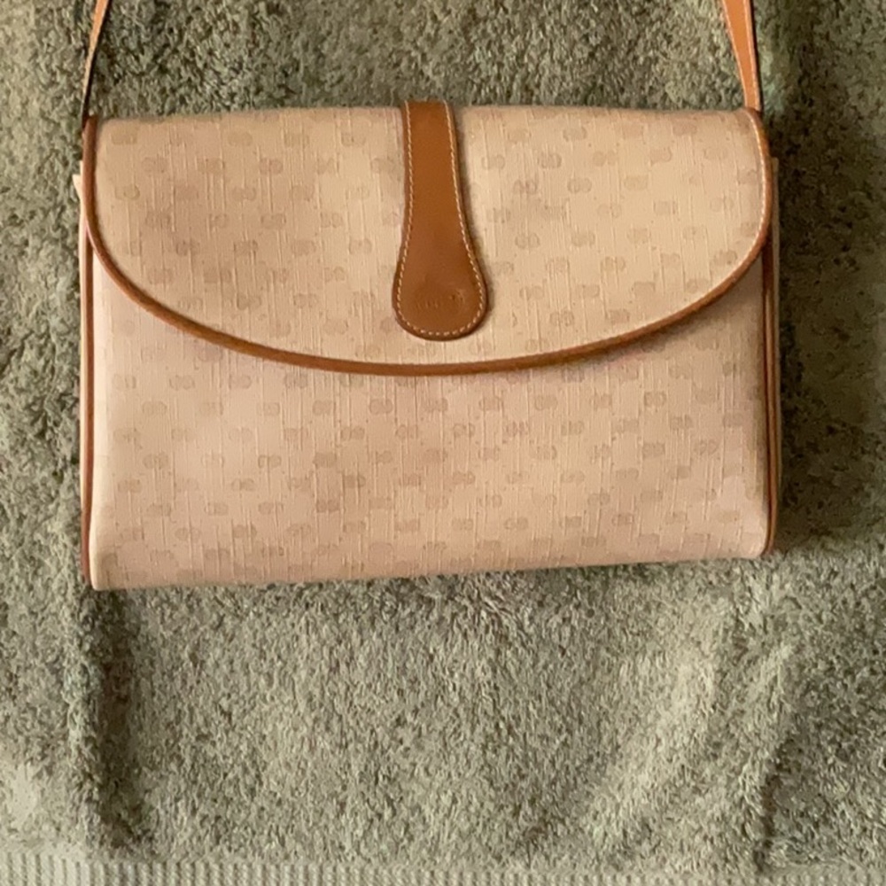 Gucci Beige and Tan Crossbody Bag